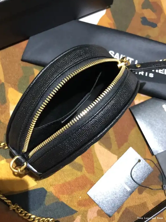 Tony Luxuries YSL CAMERA VINYLE ROUND BAG 0525